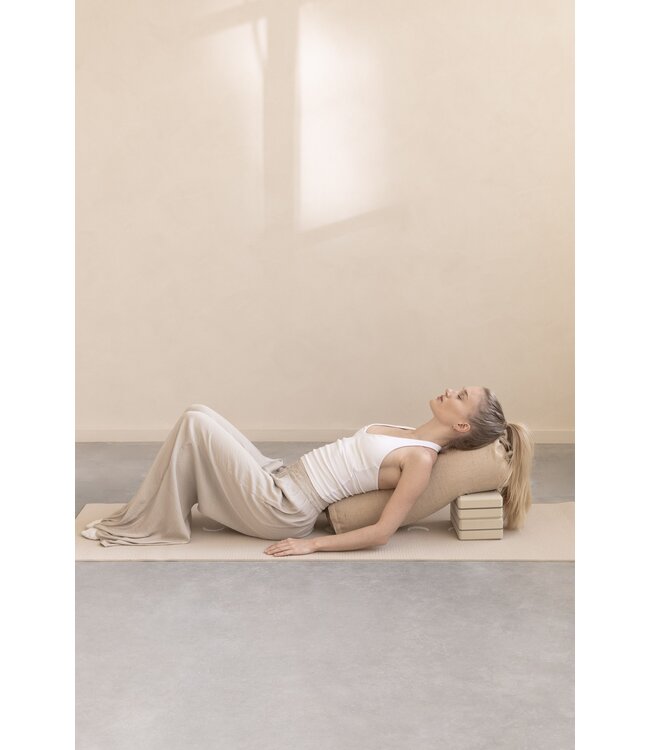 Yoga blok high density creme - Lotus - 2 stuk
