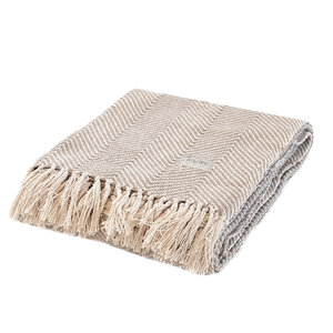 Pure Yoga deken visgraat taupe - Pure