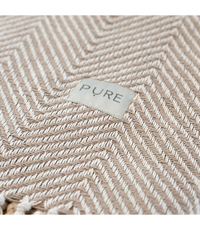 Yoga deken visgraat taupe - Pure