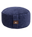 Meditatiekussen eco rib indigo rond - Lotus
