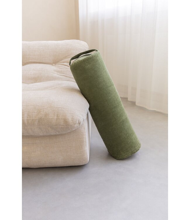 Bolster eco rib olijfgroen - Lotus