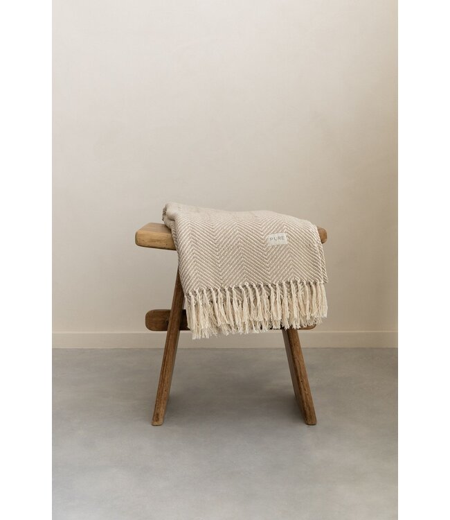 Yoga deken visgraat taupe - Pure
