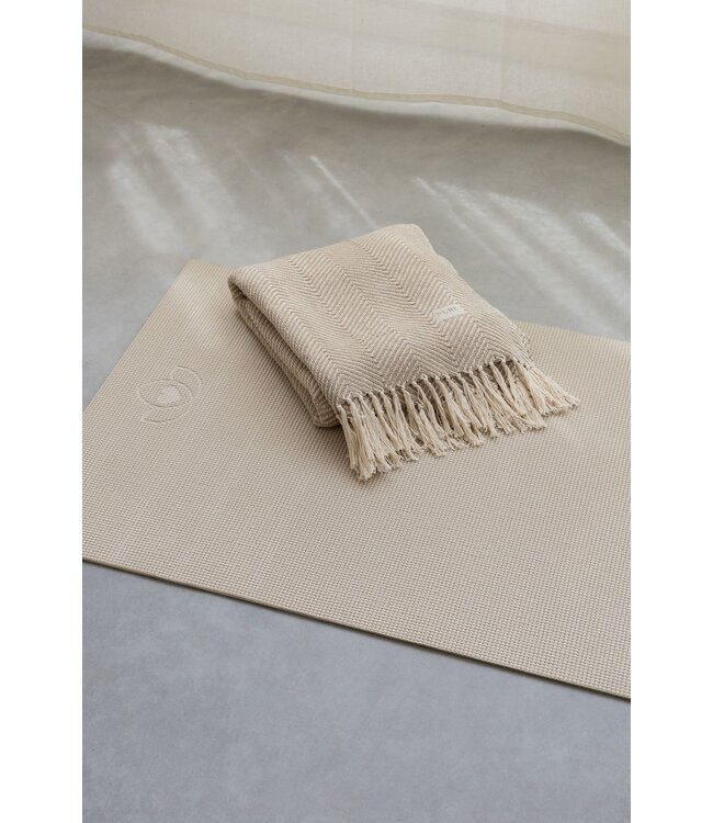 Yoga deken visgraat taupe - Pure
