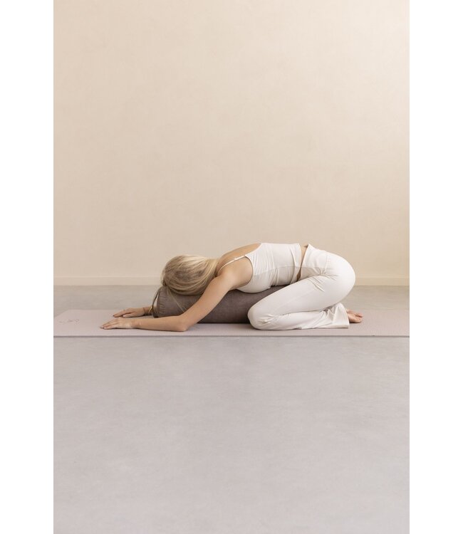 Bolster eco rib taupe rond - Lotus
