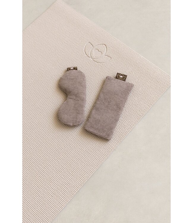 Oogkussen rib lavendel taupe eco - Lotus