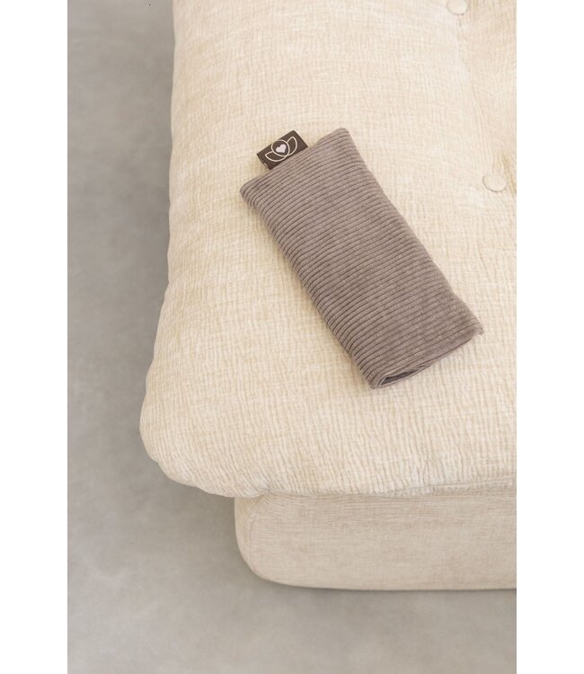 Oogkussen rib lavendel taupe eco - Lotus
