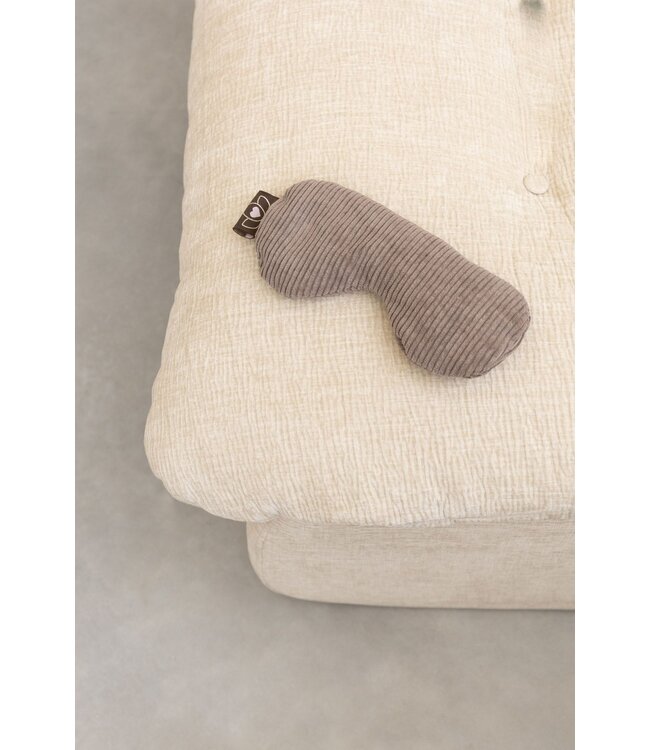 Oogkussen rib lavendel gevormd taupe eco - Lotus