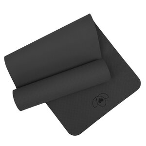 Lotus Pilates mat TPE extra dik 10 mm zwart - Lotus