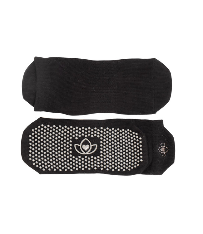 Yoga/pilates sokken antislip zwart - Lotus