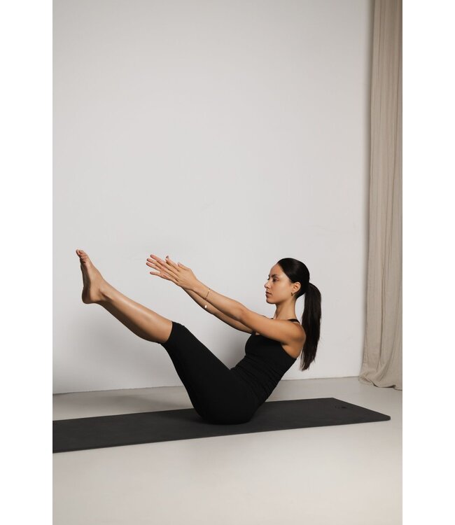 Pilates mat TPE extra dik 10 mm zwart - Lotus