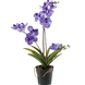 Kunstig blomst Vanda 60 cm lilla i potte Kunstig blomst Vanda 60 cm lilla i potte
