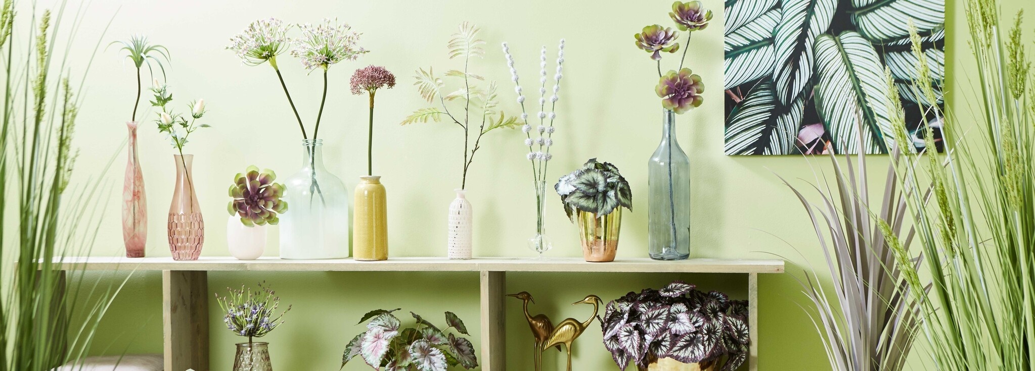 Kunstige planter på kontoret