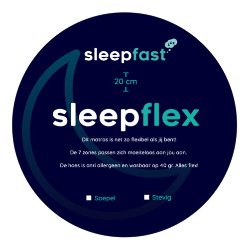 Tweedekanzzz Sleepfast Matras Sleepflex Koudschuim 120x190 cm Stevig