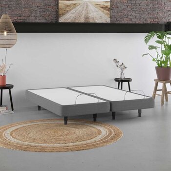 Tempur Zero G 180x200 - Stof: Grey - Poten: Adjustable 13 tot 21 cm - (zonder hoofdbord) - Showmodel