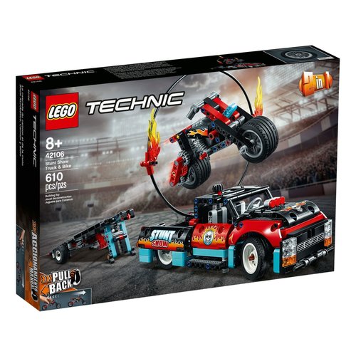 LEGO Technic 42106 Truck en Motor voor Stuntshow