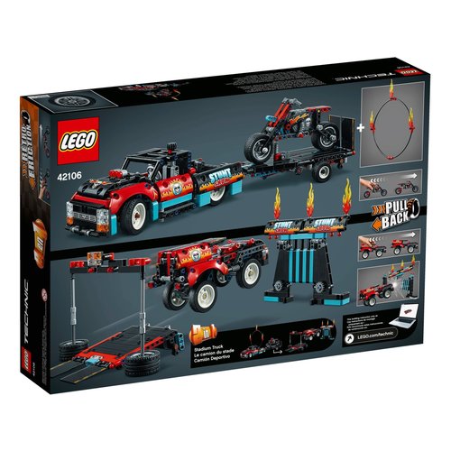 LEGO Technic 42106 Truck en Motor voor Stuntshow