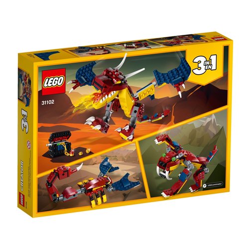 LEGO Creator 3 in 1 31102 Vuurdraak