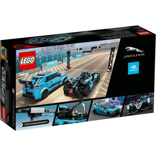 LEGO Speed Champions 76898 Formula E Panasonic Jaguar  Racing GEN2 car & Jaguar I-Pace eTROPHY