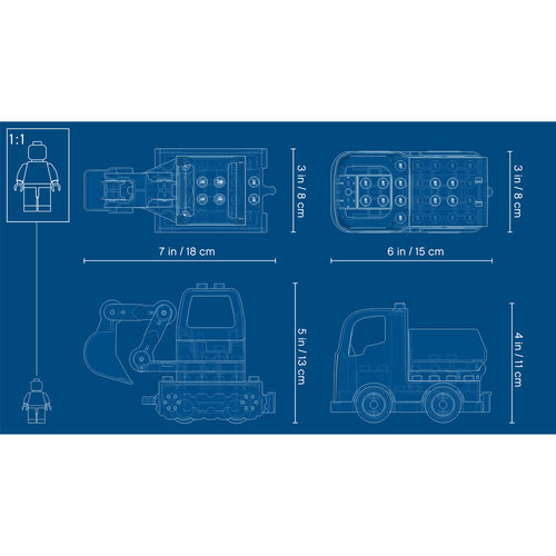 LEGO DUPLO 10931 Truck en Graafmachine met rupsbanden