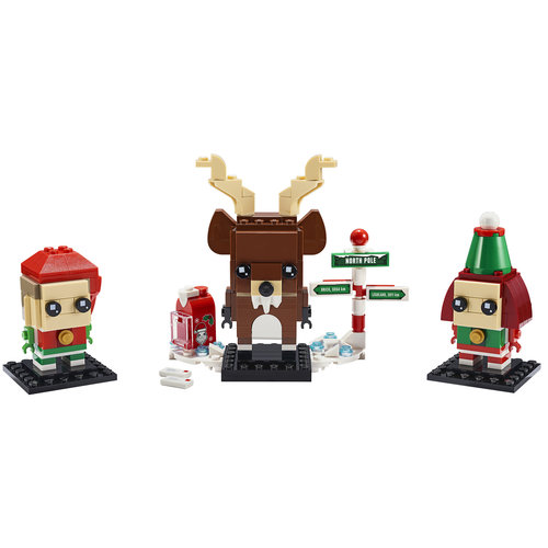 LEGO Brickheadz 40353 Rendier, Elf en Elfie