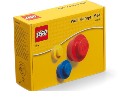 LEGO Wandhaak set - Geel/Blauw/Rood