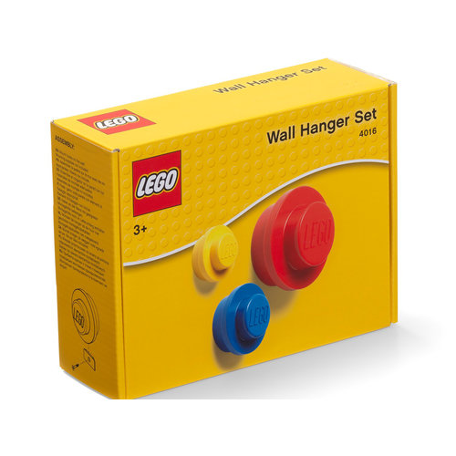 LEGO Wandhaak set - Geel/Blauw/Rood