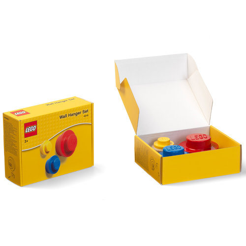 LEGO Wandhaak set - Geel/Blauw/Rood