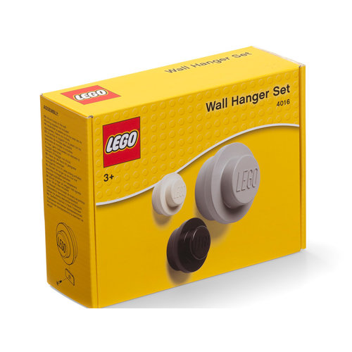 LEGO Wandhaak set - Wit/Zwart/Grijs