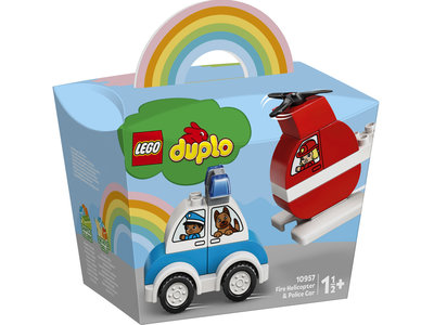 LEGO DUPLO 10957 Brandweerhelikopter en politiewagen