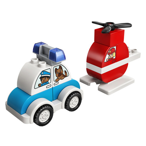 LEGO DUPLO 10957 Brandweerhelikopter en politiewagen