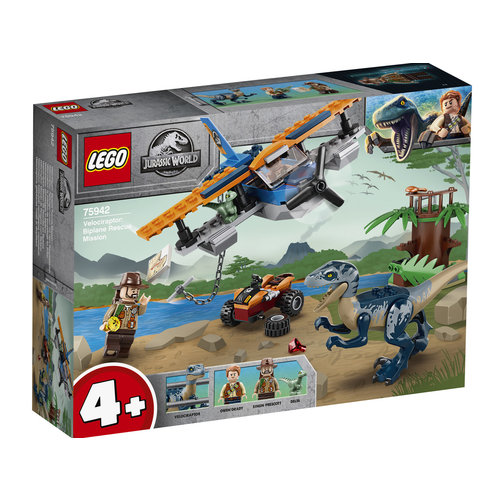 LEGO Jurassic World 75942 Velociraptor: Tweedekker reddingsmissie LEGO Jurassic World 75942 Velociraptor: Tweedekker reddingsmissie