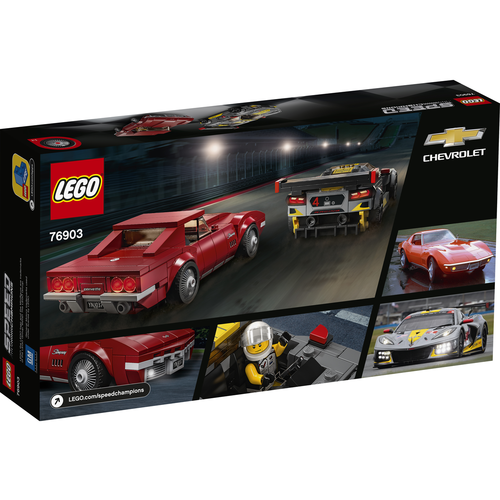 LEGO Speed Champions 76903 Chevrolet Corvette C8.R racewagen en 1968 Chevrolet Corvette