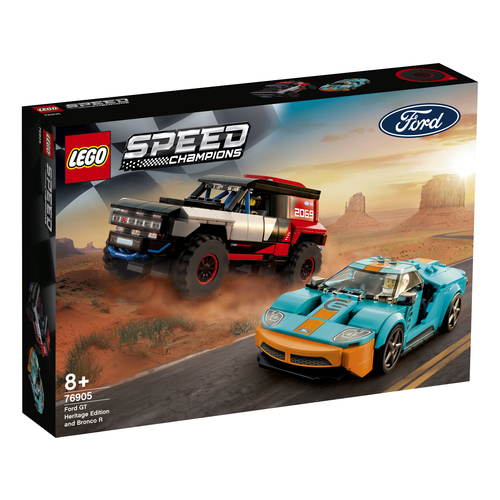 LEGO Speed Champions 76905 Ford GT Heritage Edition en Bronco R