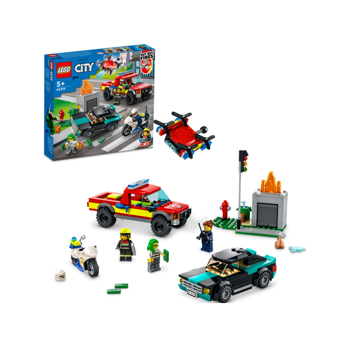 LEGO City 60319 Brandweer & Politie achtervolging