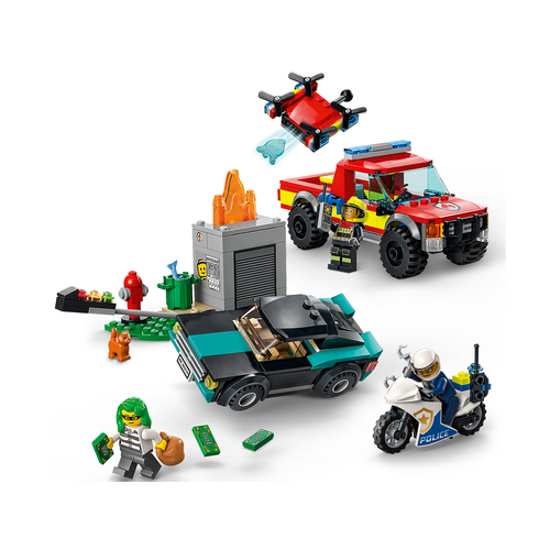 LEGO City 60319 Brandweer & Politie achtervolging