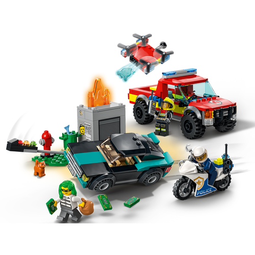 LEGO City 60319 Brandweer & Politie achtervolging