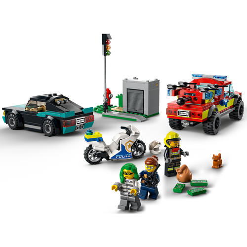 LEGO City 60319 Brandweer & Politie achtervolging