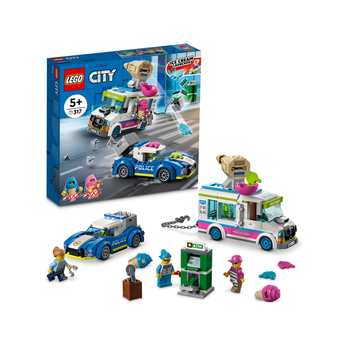 LEGO City 60314 IJswagen politieachtervolging