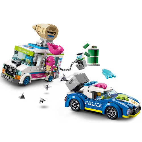 LEGO City 60314 IJswagen politieachtervolging