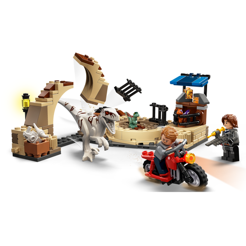 LEGO Jurassic World 76945 Atrociraptor dinosaurus motorachtervolging