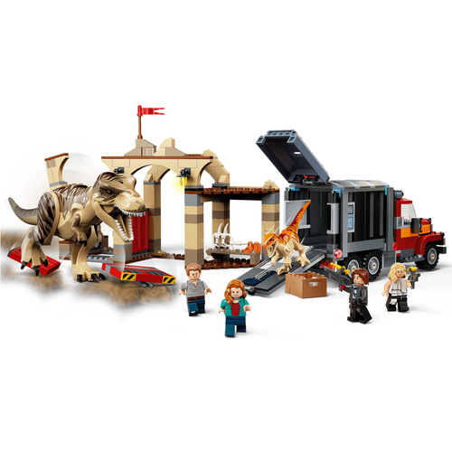 LEGO Jurassic World 76948 T. rex & Atrociraptor dinosaurus ontsnapping