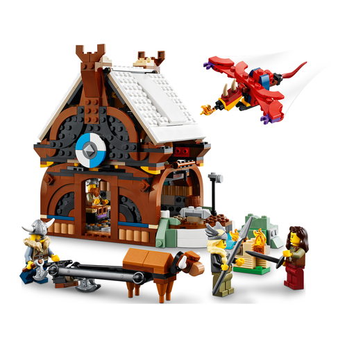 LEGO Creator 3 in 1 31132 Vikingschip en de Midgaardslang