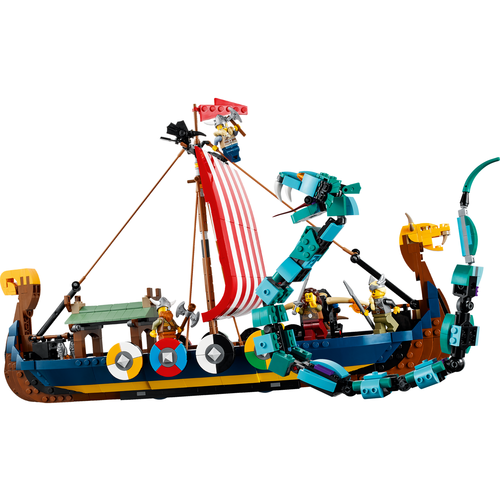 LEGO Creator 3 in 1 31132 Vikingschip en de Midgaardslang