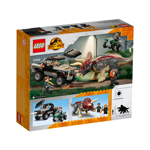 LEGO Jurassic World 76950 Triceratops pick-up truck hinderlaag