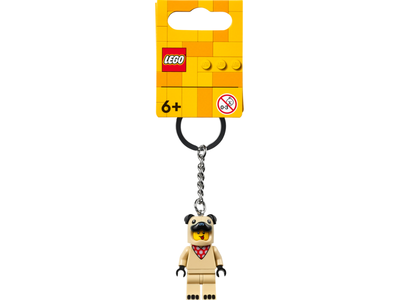 LEGO Sleutelhanger 854158 Jongen in Franse buldogpak