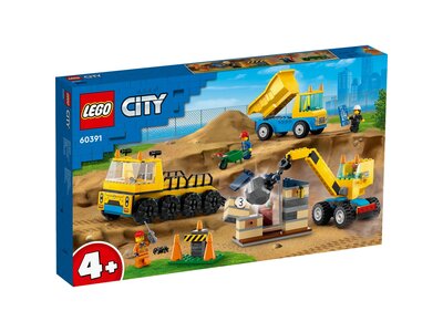 LEGO City 60391 Kiepwagen, bouwtruck en sloopkraan