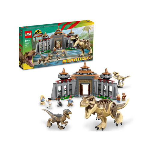 LEGO Jurassic World 76961 Bezoekerscentrum: T. rex & raptor aanval