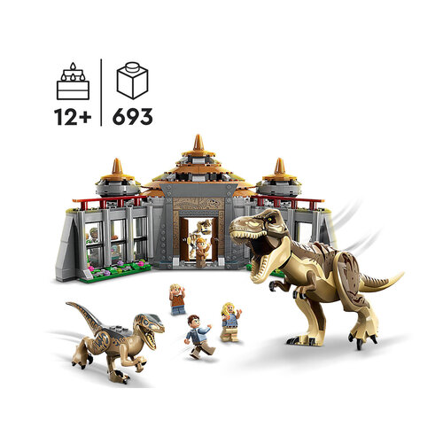 LEGO Jurassic World 76961 Bezoekerscentrum: T. rex & raptor aanval