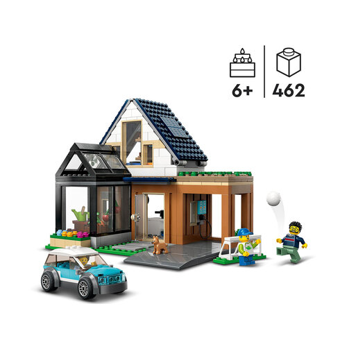 LEGO City 60398 Gezinswoning en elektrische auto