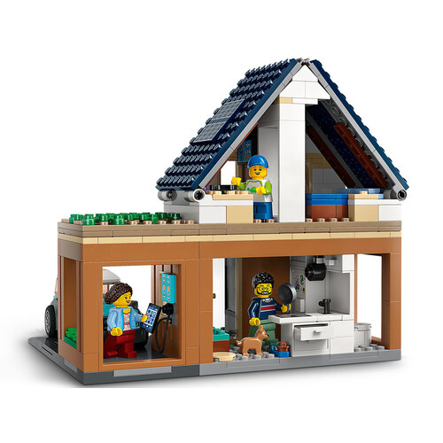 LEGO City 60398 Gezinswoning en elektrische auto